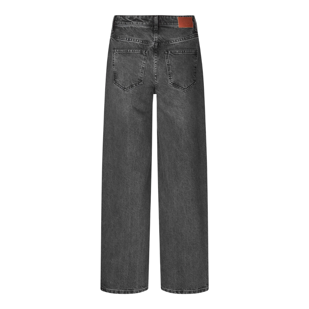 Grå jeans med to lommer bagpå fra Five Units