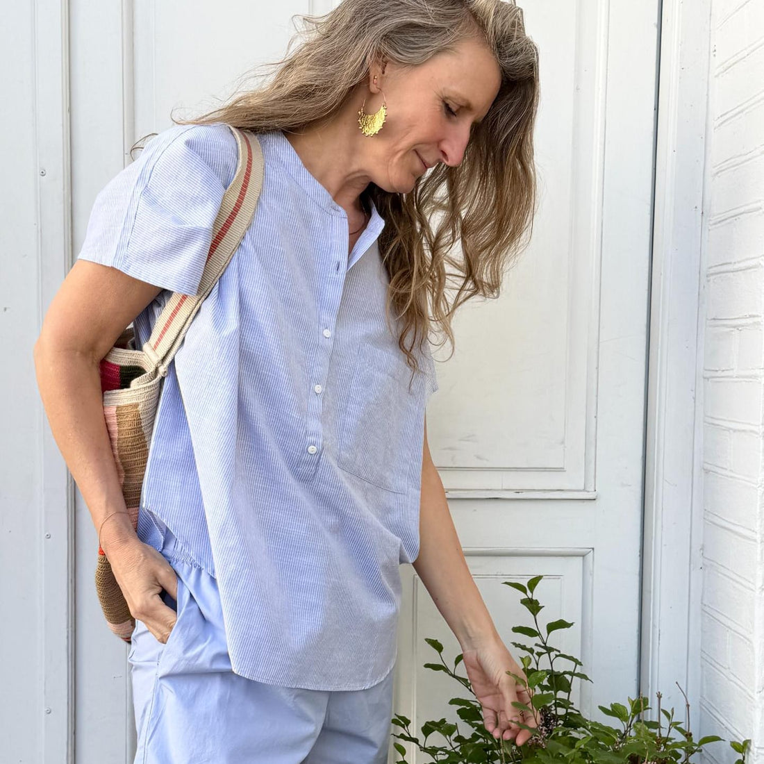 Colombo Skjorte - Øko Bomuld - Baby Lavender Stripe