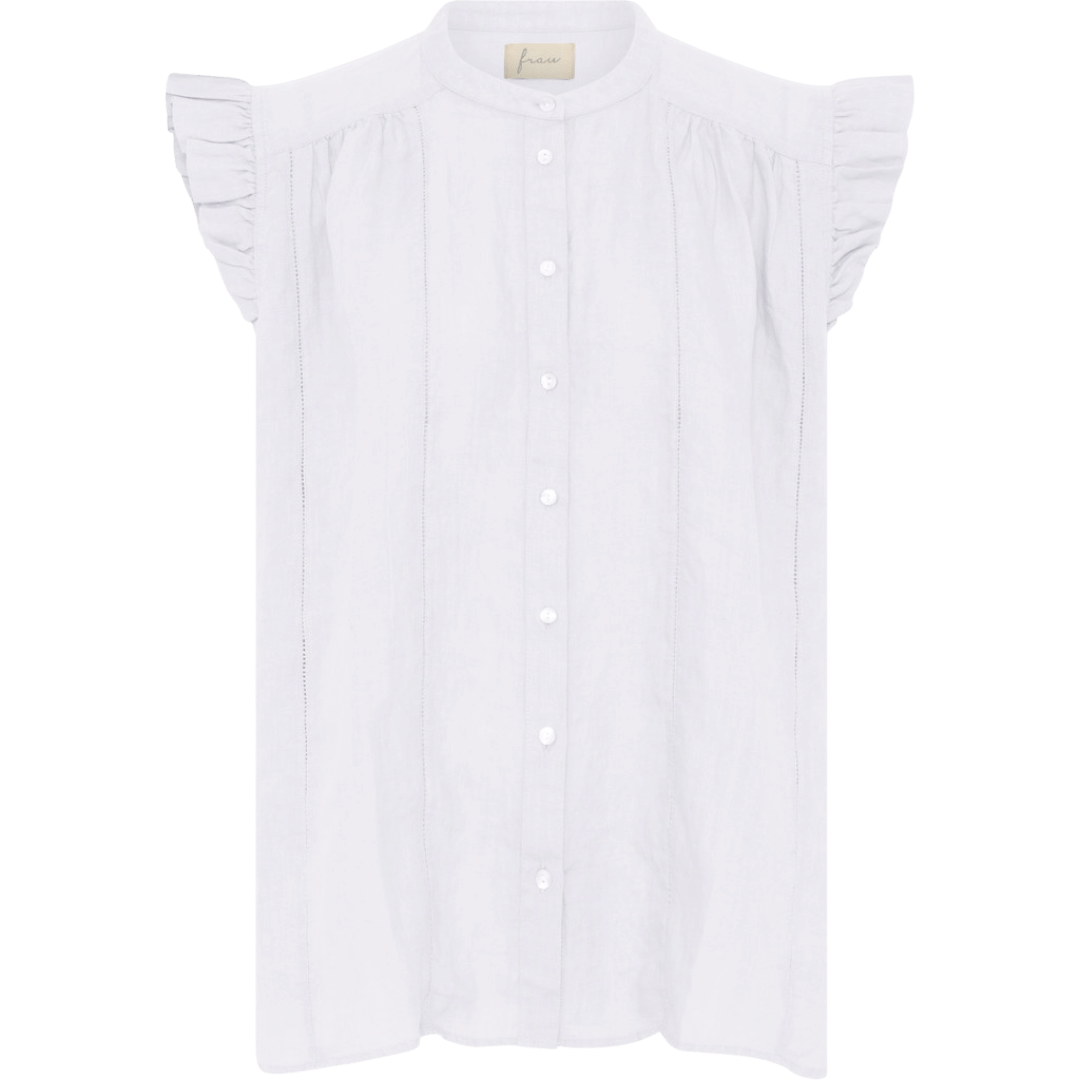 Napoli Deco Top - Hør - Bright White