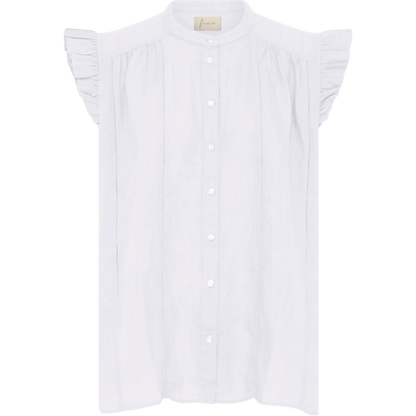 Napoli Deco Top - Hør - Bright White