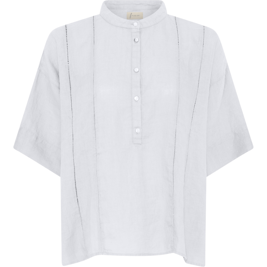 Delhi Deco Skjorte - Hør - Bright White