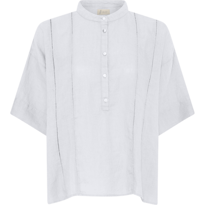 Delhi Deco Skjorte - Hør - Bright White