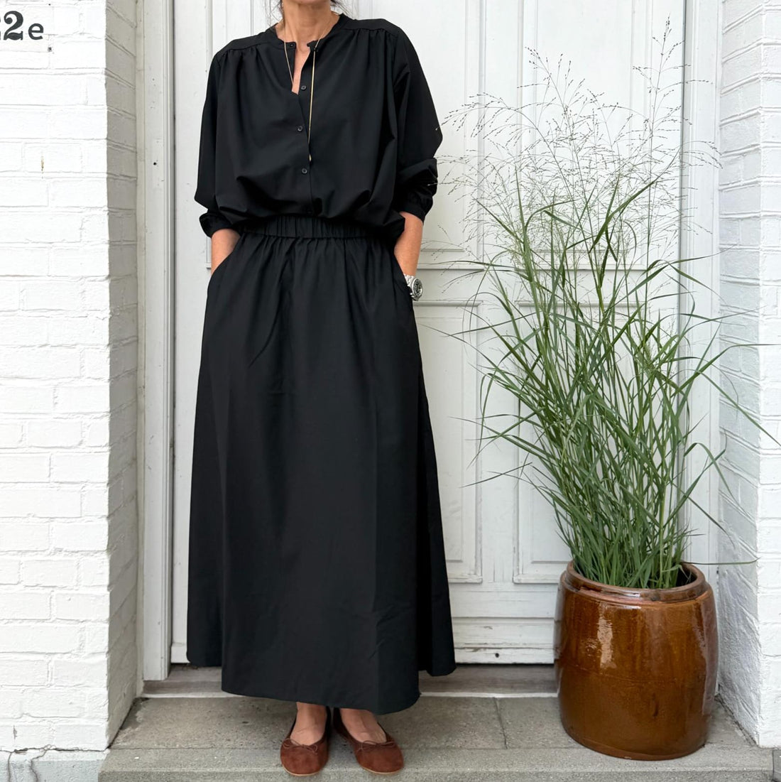 Melbourne Nederdel - Light Wool - Black