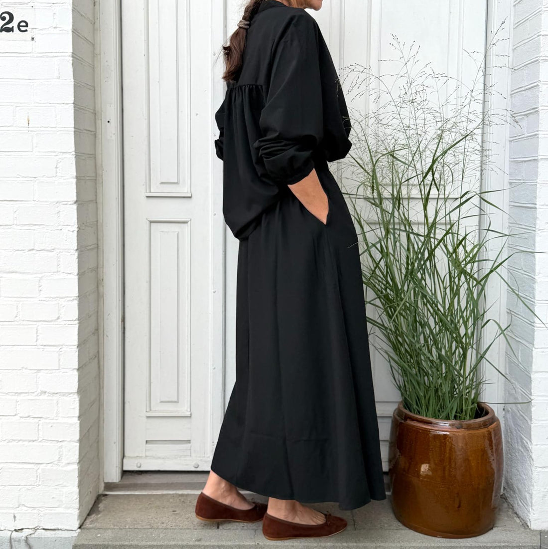 Melbourne Nederdel - Light Wool - Black