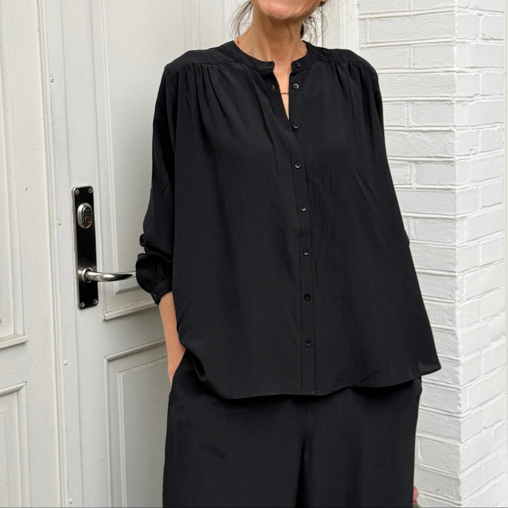 Florence Skjorte - Silke - Black