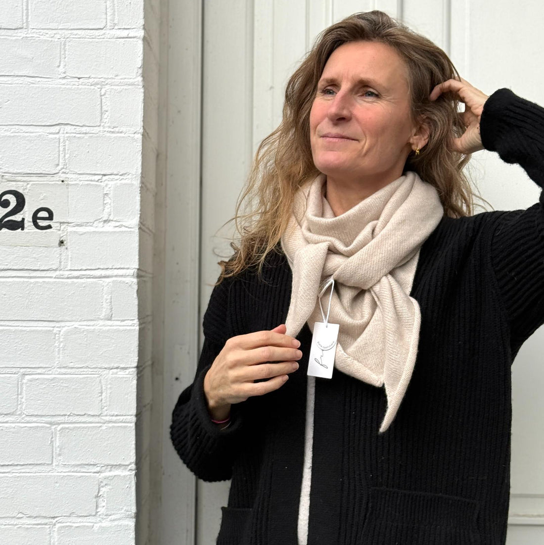 Geneve Tørklæde - Cashmere - Sandstone