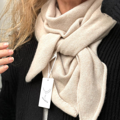 Geneve Tørklæde - Cashmere - Sandstone