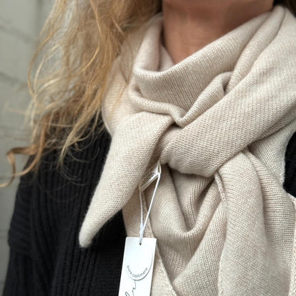 Geneve Tørklæde - Cashmere - Sandstone