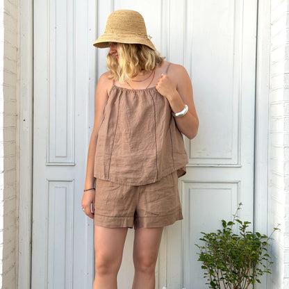 Melbourne Deco Shorts - Hør - Roebuck