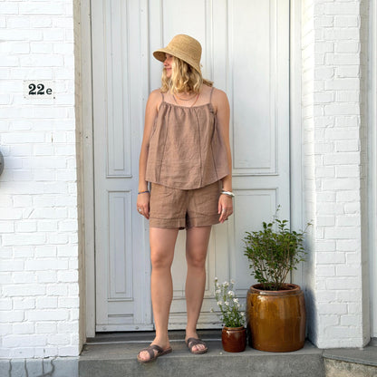 Melbourne Deco Shorts - Hør - Roebuck