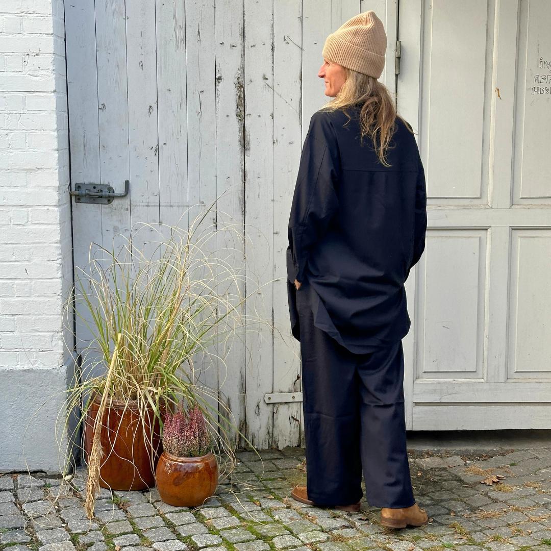 LONG Copenhagen Bukser - WOOL BLEND - Dark Navy