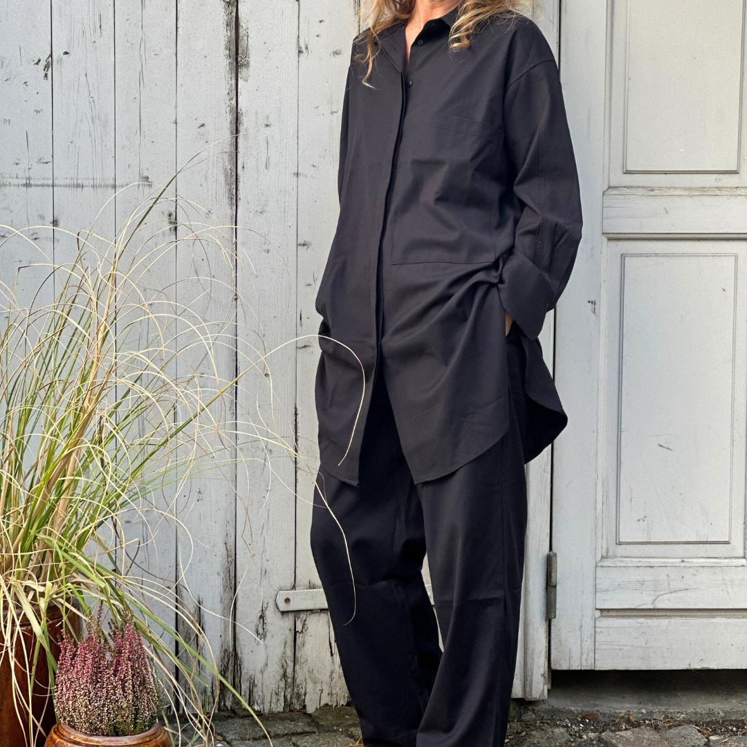 Lyon Skjorte - WOOL BLEND - Dark Navy