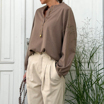 Madrid Skjorte - WOOL BLEND - Walnut