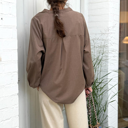Madrid Skjorte - WOOL BLEND - Walnut