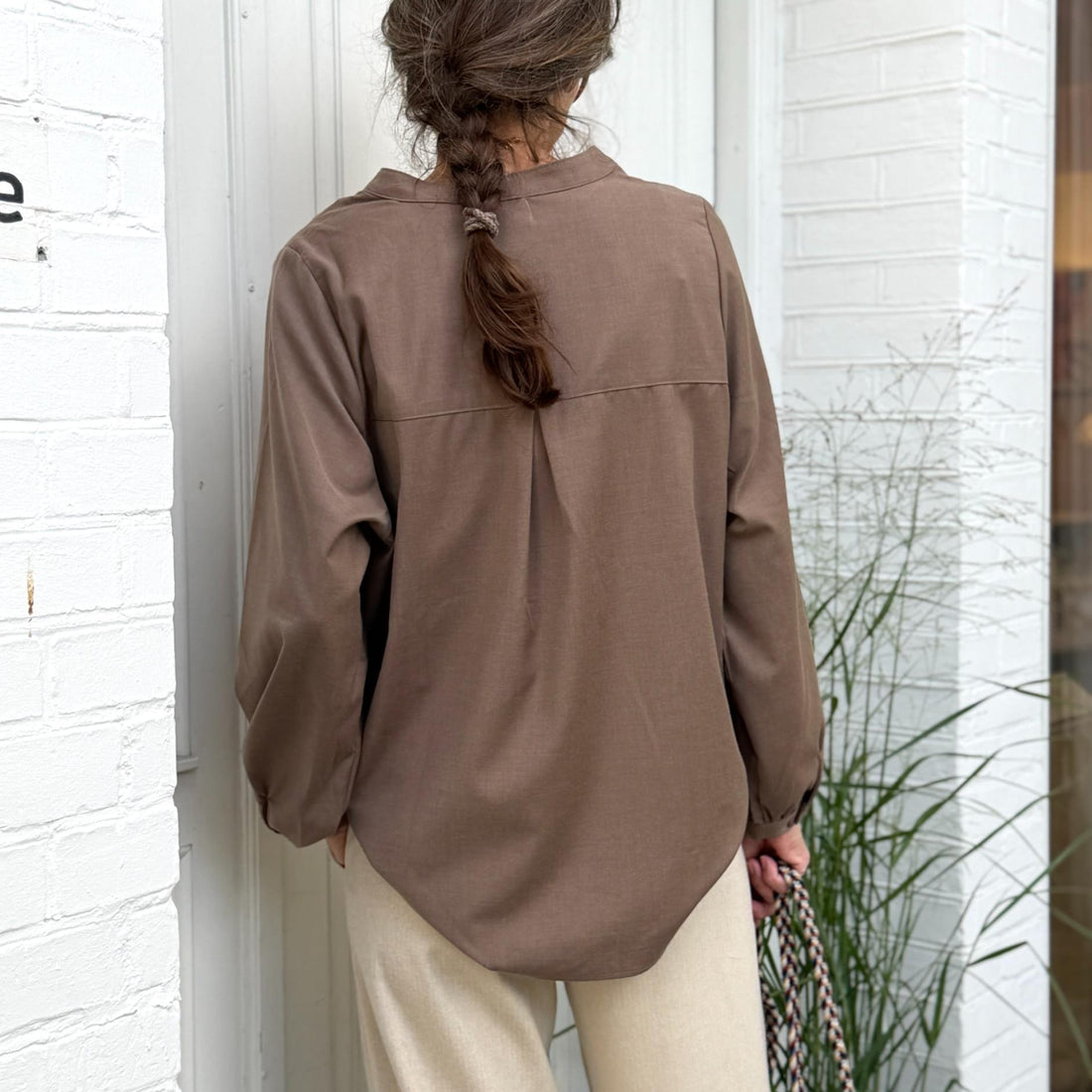 Madrid Skjorte - WOOL BLEND - Walnut