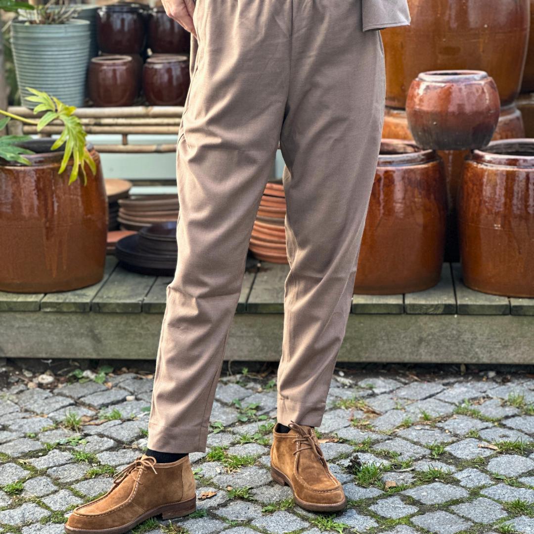 Manila Bukser - WOOL BLEND - Walnut
