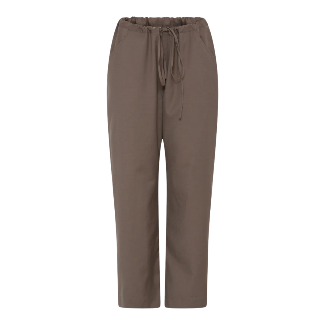 Milano Bukser - WOOL BLEND - Walnut