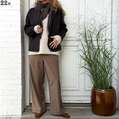 LONG New Copenhagen Bukser - WOOL BLEND - Walnut