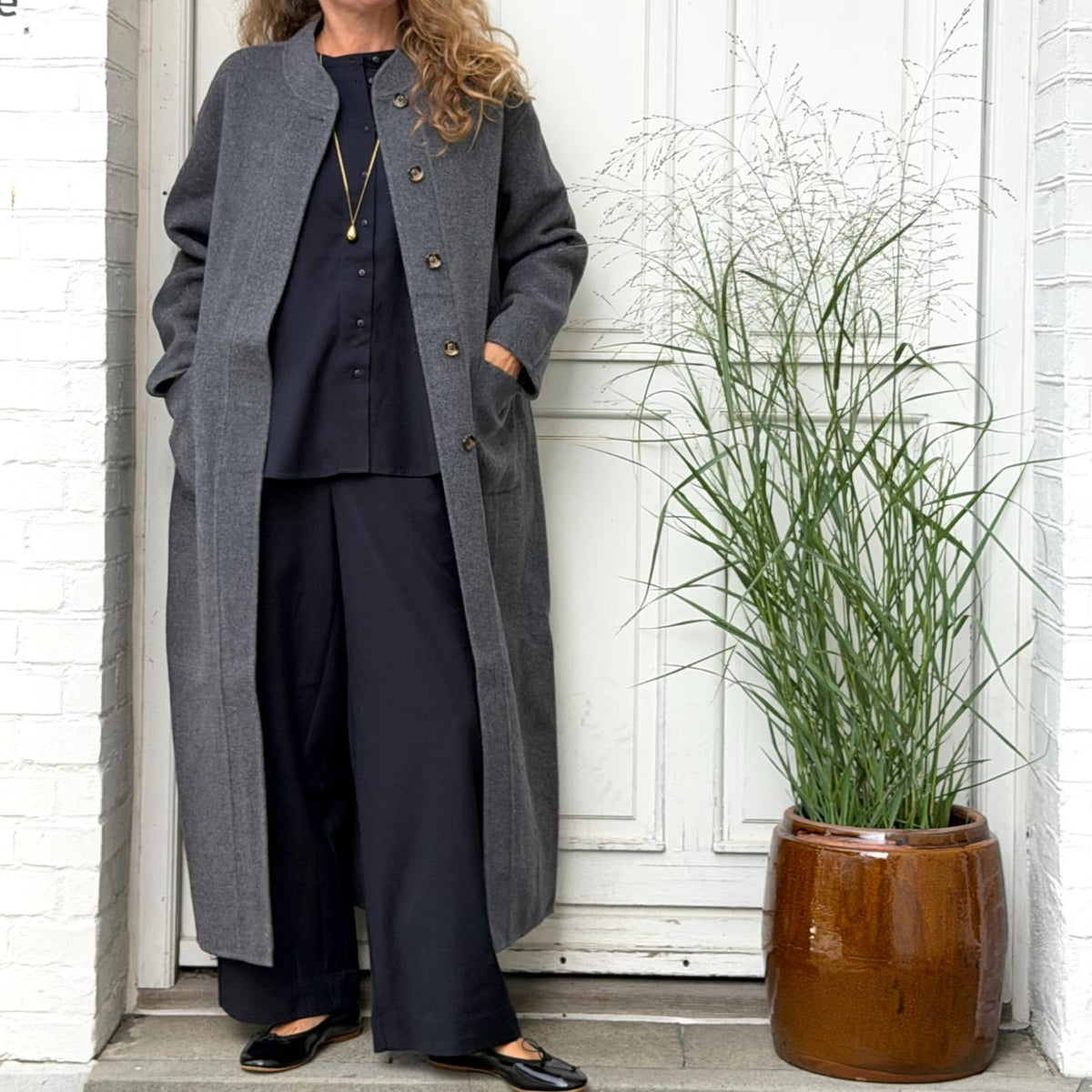 Seoul Skjorte - WOOL BLEND - Dark Navy