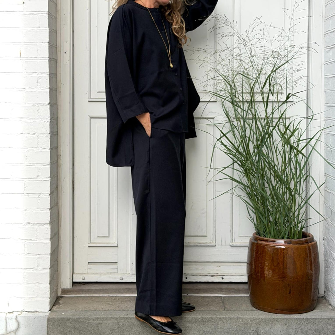 Seoul Skjorte - WOOL BLEND - Dark Navy