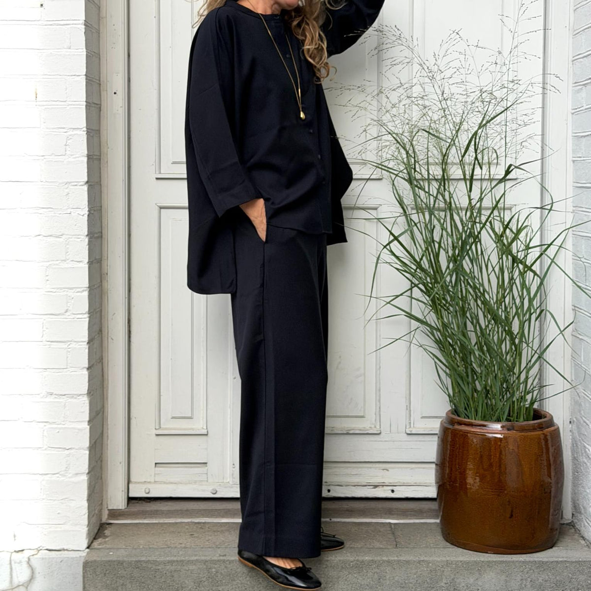Seoul Skjorte - WOOL BLEND - Dark Navy