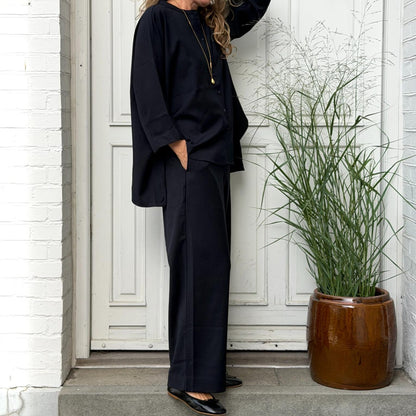 Seoul Skjorte - WOOL BLEND - Dark Navy