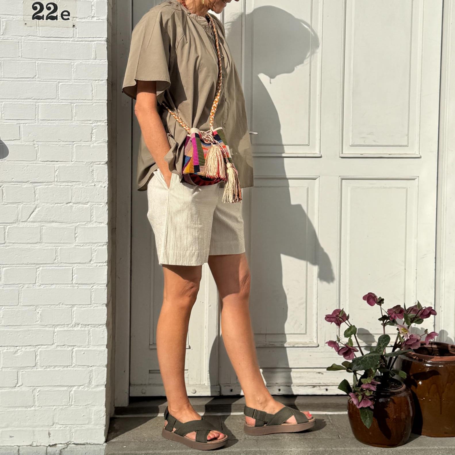 Sydney shorts fra Frau i let bomuld med klassisk stribet design