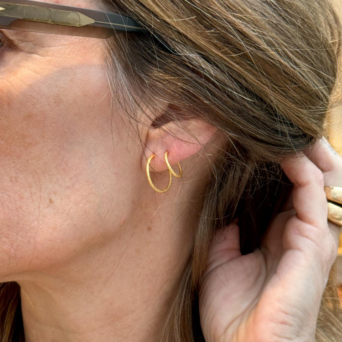 Øreringe Hoops - Forgyldt - Oxford