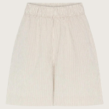 FRAU sydney shorts i off white med brune tynde striber - limited edition