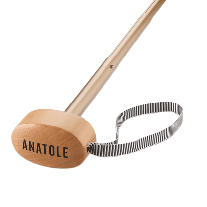 Paraply fra ANATOLE mørkegrøn med hvide striber