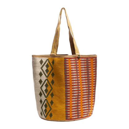 Tote Bag - COCKATOO - Mustard &amp; Beige 