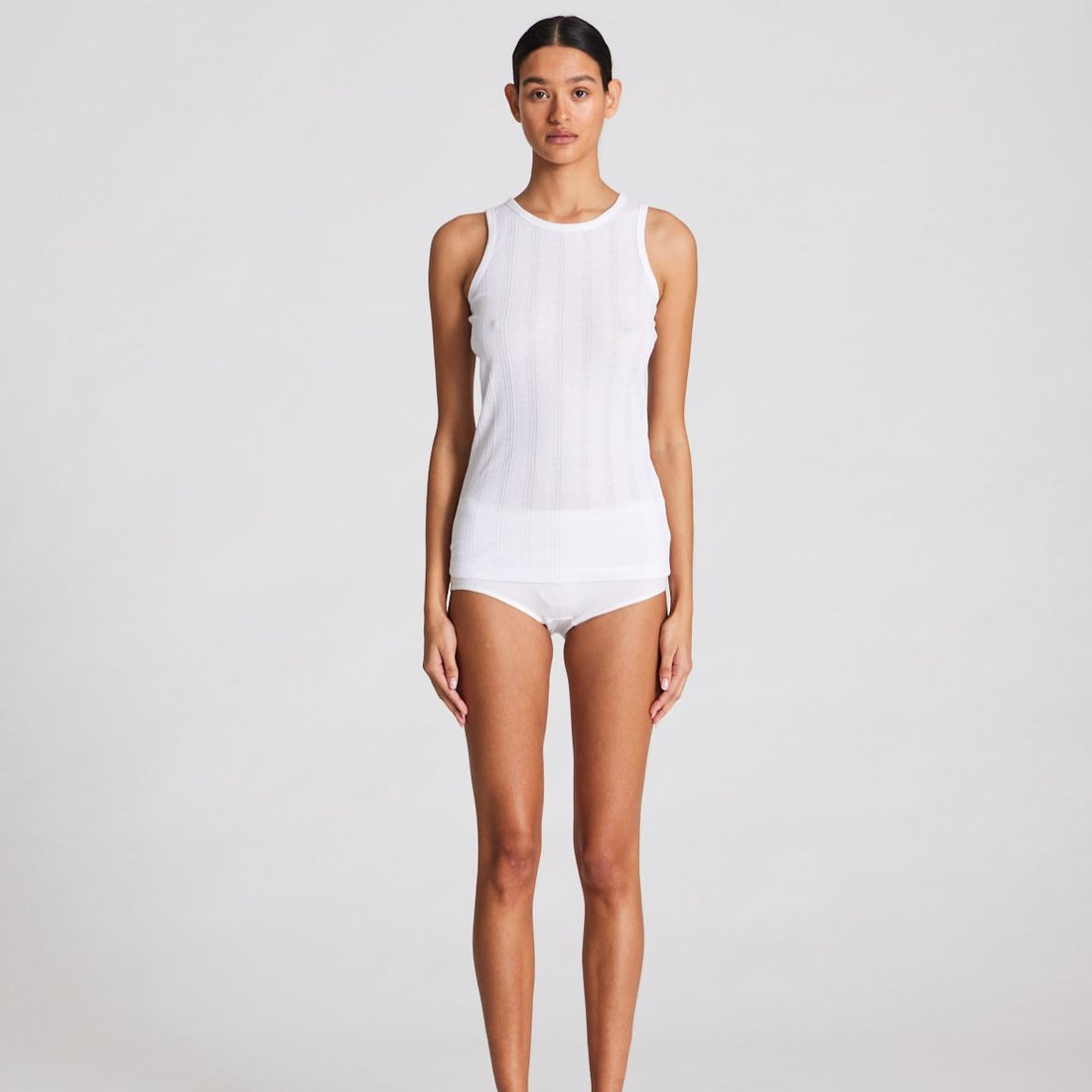 Denne alberte top fra gai+lisva er en lækker bomuldstop i hvid.