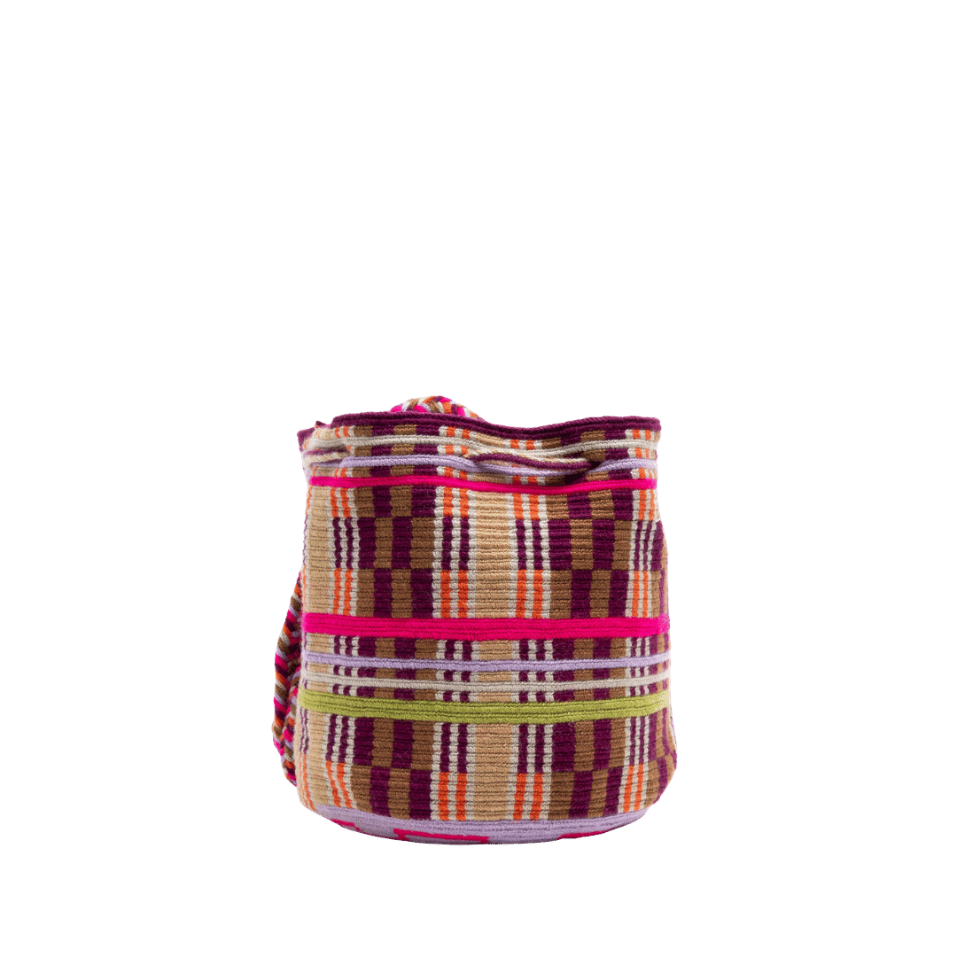 Lille GUANABANA Crossbody bag i M. Denne er i lyserøde, brune og lilla farver