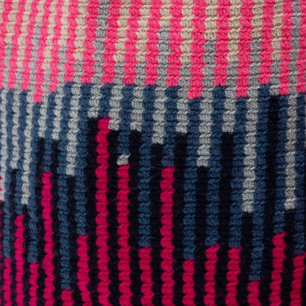 Farverig Guanabana crossbody taske i struktureret tekstil med dekorative kvaster