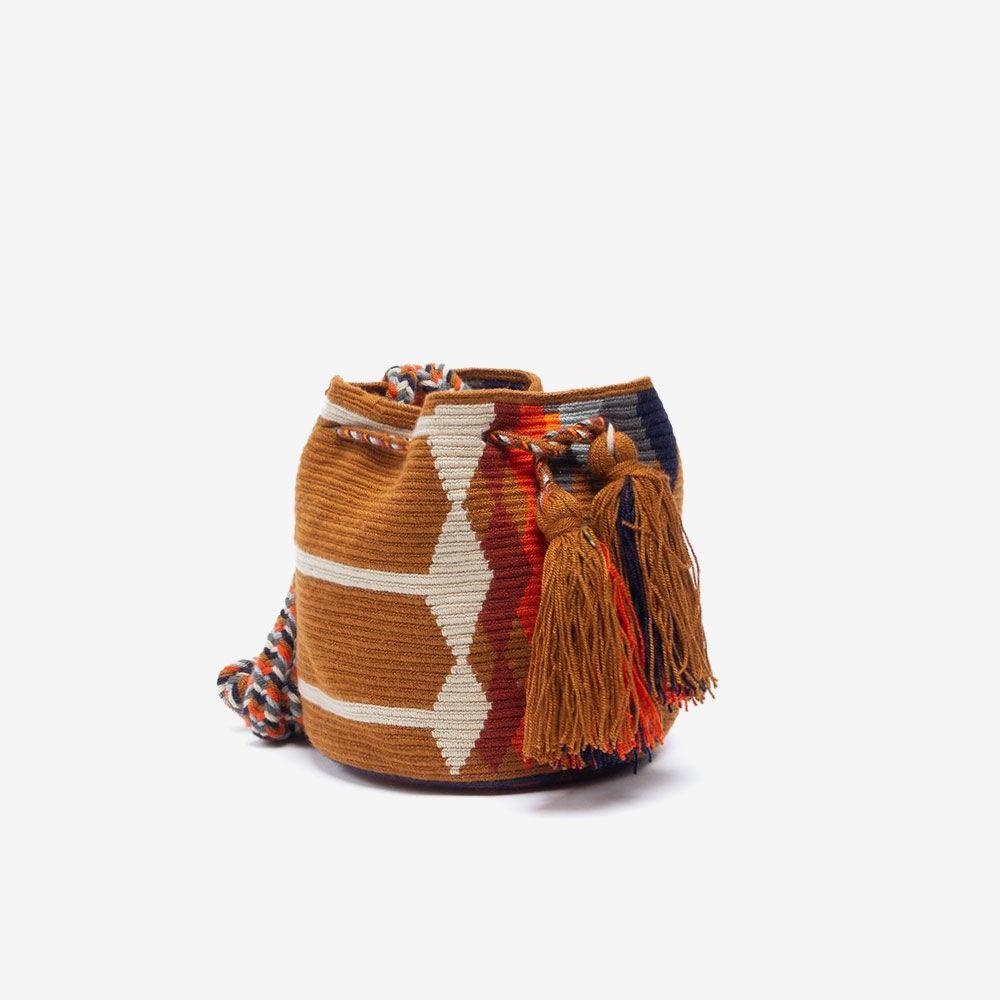 Bucket Bag - OCTOPUS - Brown &amp; Terracota 