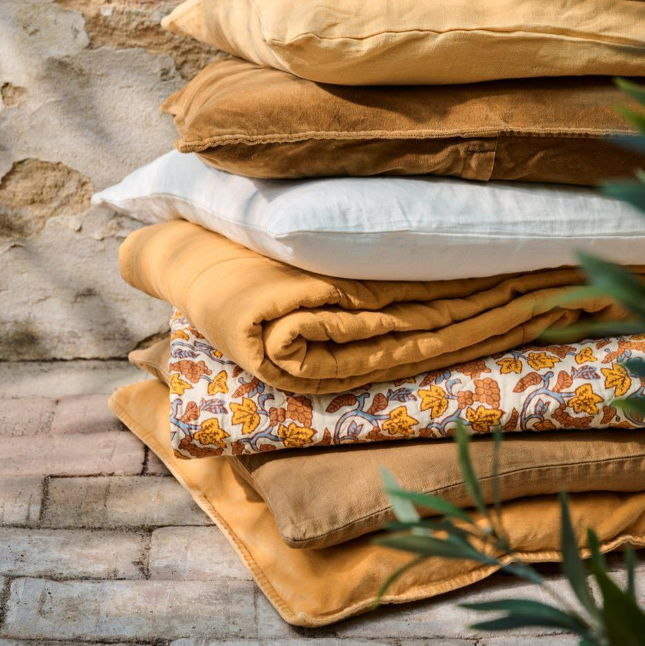 Quilt Tæppe - Bomuld - Harvest Yellow (91)