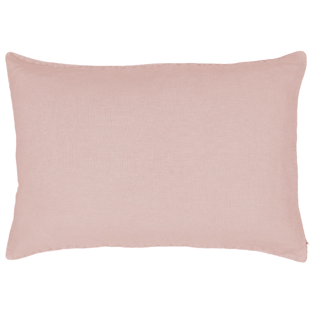 En lækker blød rosa farvet pude i hør fra ib laursen i str. 50x70