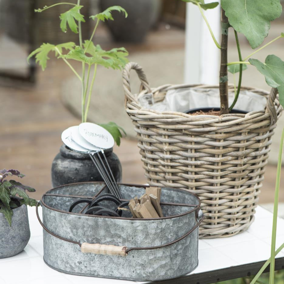 Kurv m/ Indvendig Plast - Rattan
