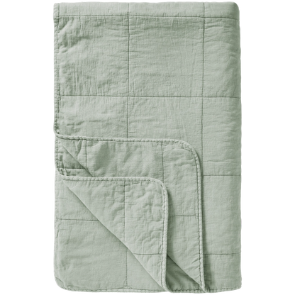 Grønt mint farvet quilt vattæppe fra Ib Laursen