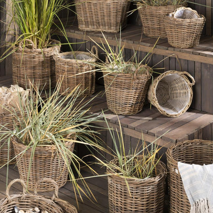 Kurv m/ Indvendig Plast - Rattan