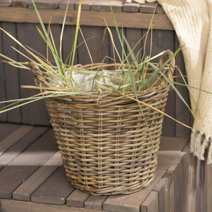 Kurv m/ Indvendig Plast - Rattan