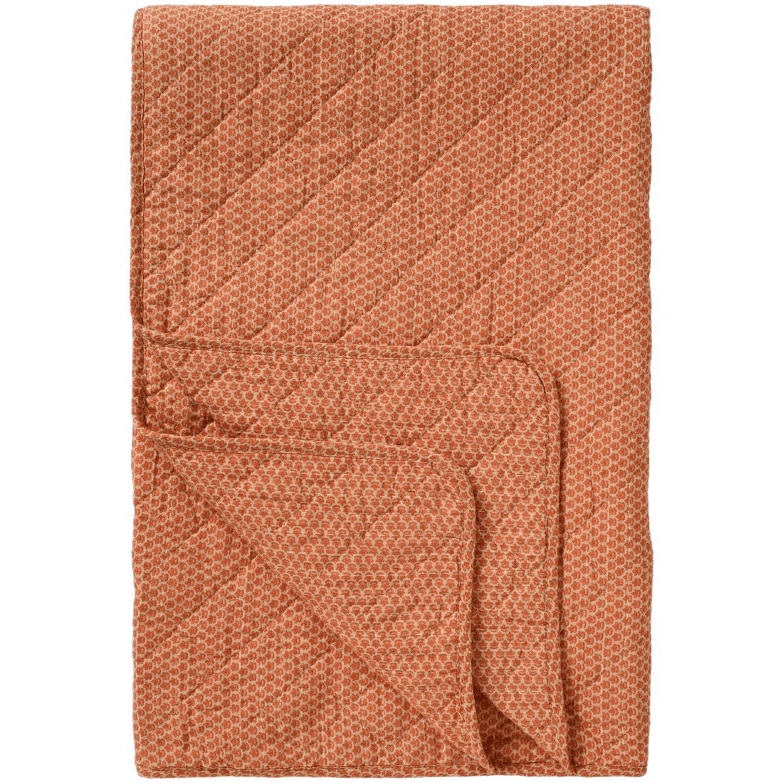 Orange quilt vattæppe fra Ib Laursen i orange blokmønster