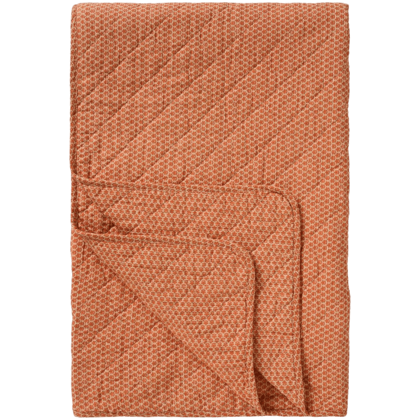 Orange quilt vattæppe fra Ib Laursen i orange blokmønster
