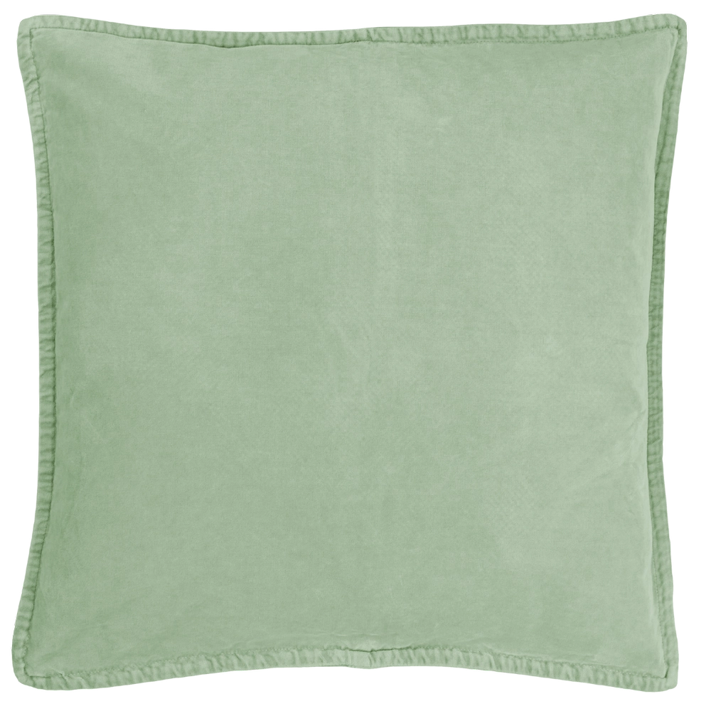 En mint grøn velour pude fra ib laursen i 50x50