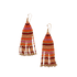 Ibu Jewels øreringe med perler i orange, rosa og gyldne nuancer