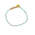 Ibu Jewels armbånd med små blå perler og gyldne detaljer i enkelt design