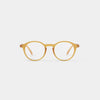 Izipizi læsebrille i model #D. Denne er i farven 'golden glow', som er en gul farve