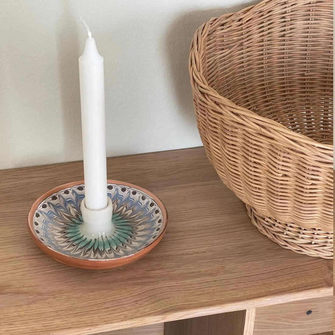 Rumænsk keramik lysestage fra Jou Quilts