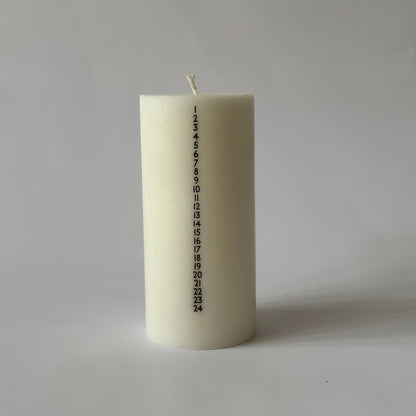 Soya Kalenderlys - Hvid/Sort
