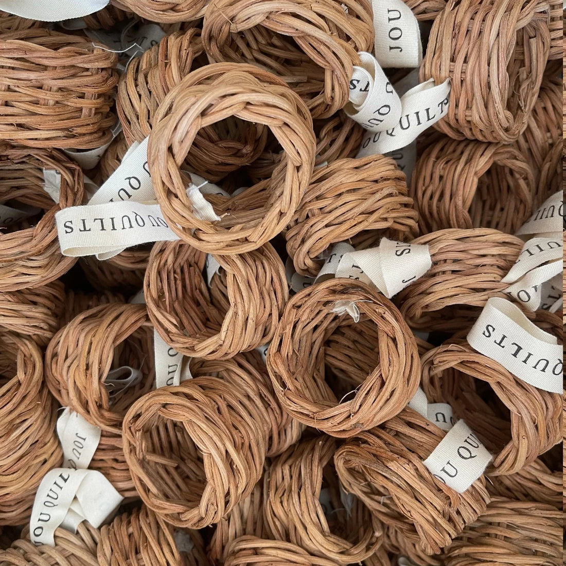 Jou 4 stk. Rattan Servietringe